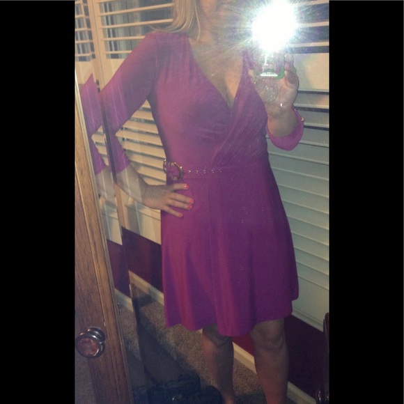 Cache Dresses & Skirts - Cache purple wrap dress